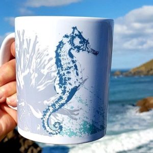 Cornwall Mug - Comish Magpie Seahorse